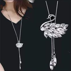 Crystal Swan Necklace 