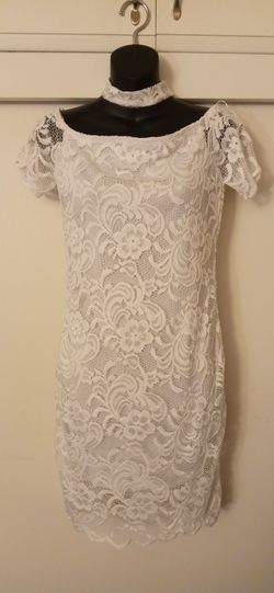 Sexy white lace dress