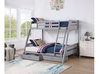 Emilee Gray Twin/Full Bunk Bed