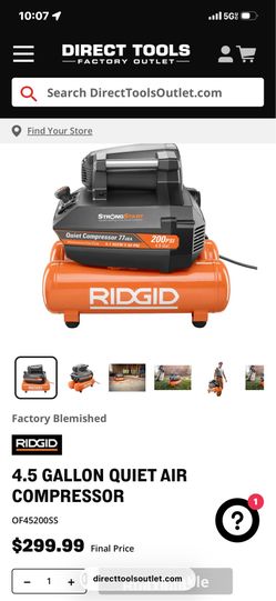 Ridgid air compressor and hose