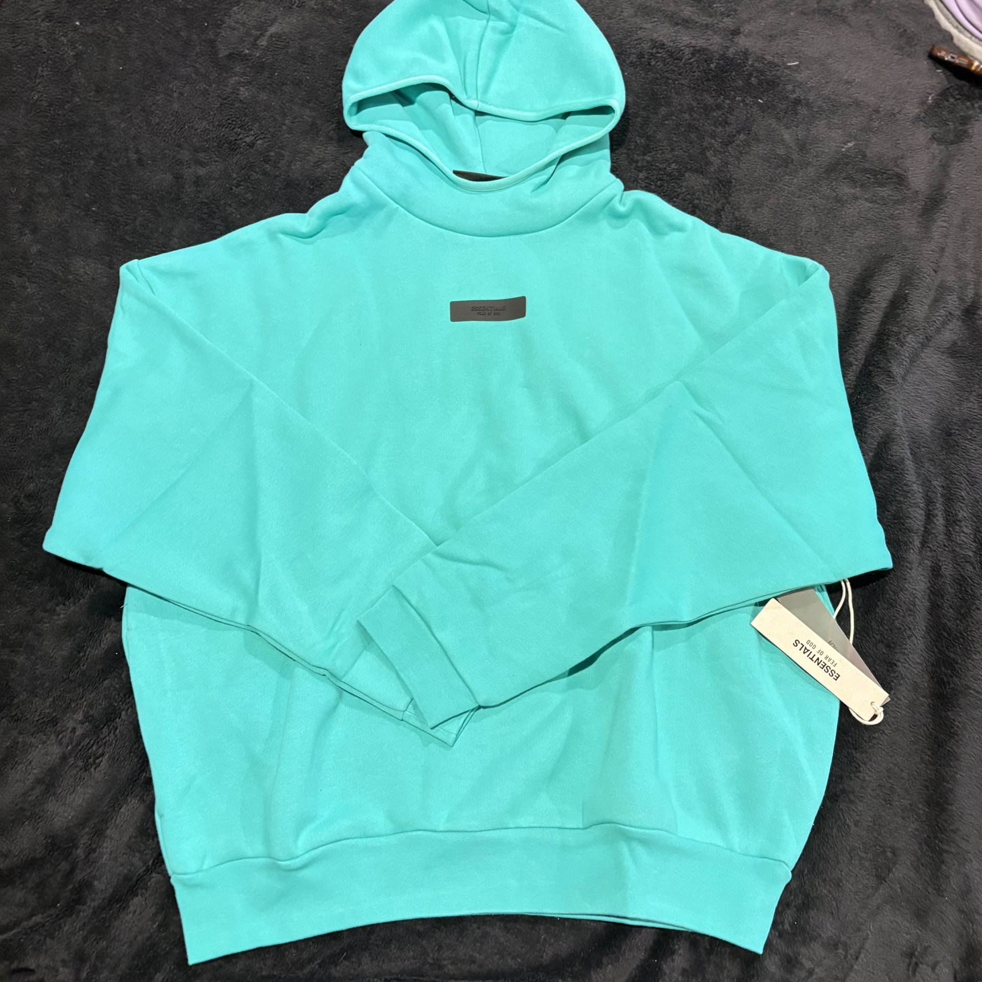 NWT ESSENTIALS MINT LEAF HOODIE SMALL