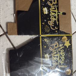  Black And Golden Birthday Party Decoration Gift Box, Interesting Money-pulling Surprise Box, DIY Cash-giving Cake Top Decoration for Activity