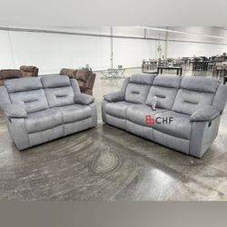 2 Piece Reclining Sofa And Loveseat Set