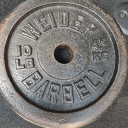 Vintage Weider Metal 10 Lb Desk Weight 1 Inch Hole