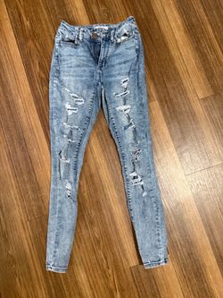 Light Wash Distressed Skinny Jeans