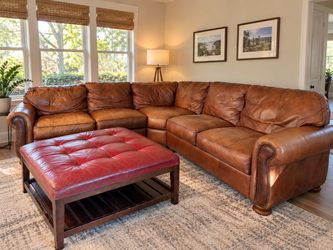 📣🇲🇽🚚🔥FLASH SALE: Genuine Cognac Leather L‑Sectional + FREE Delivery 🚚
