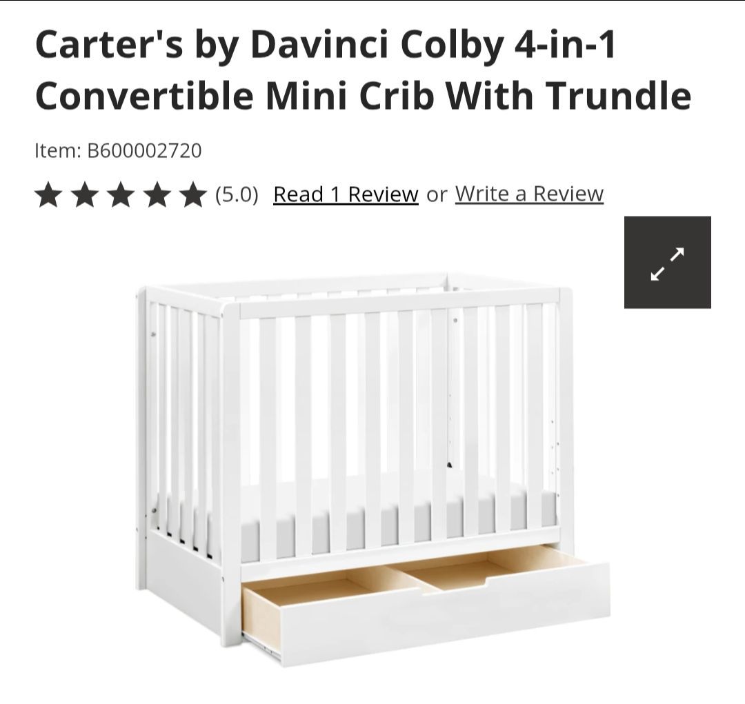 Davinci mini crib + Wonder dream mattress