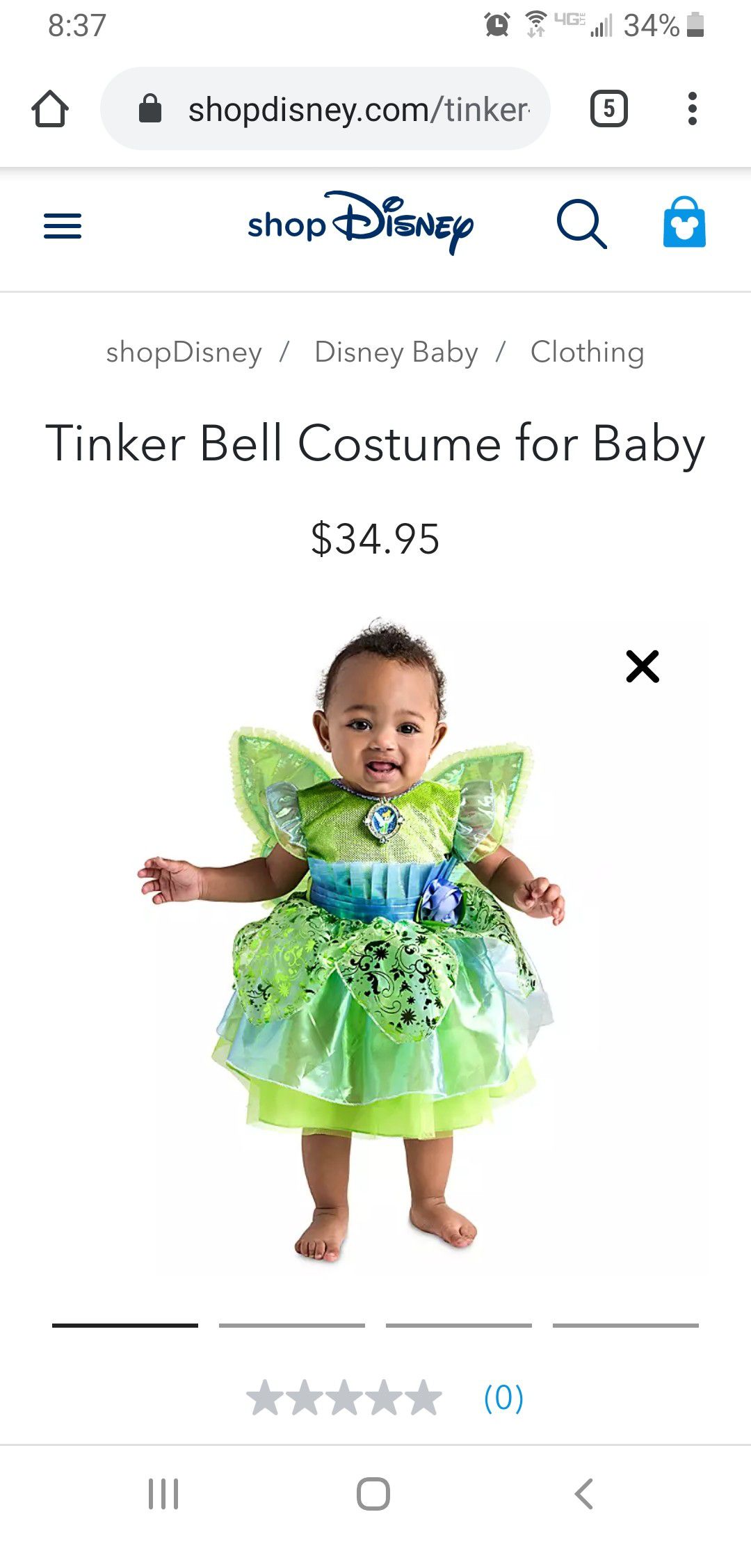 Tinkerbell baby costume