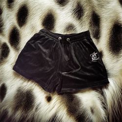 Juicy Couture Black Velour Shorts✨