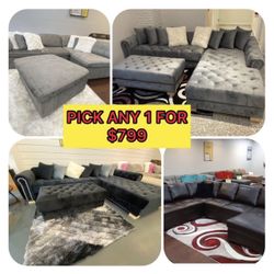 PICK A SOFA SET ON SALE ONLY $799!! IN STOCK SAME DAY DELIVERY 🚚 EASY FINANCING 
