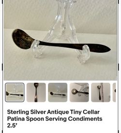 Antique Sterling Cellar tiny spoon 2.5’