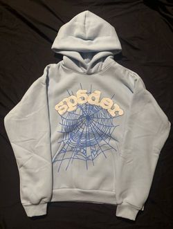 Sky blue sp5der hoodie size L