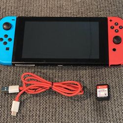 Nintendo Switch System With Super Smash Bros Game