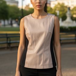 Genuine Leather Ladies Top 