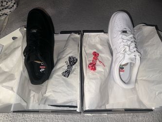 Supreme Nike Air Force 1 Low – Black & White – Size 13 – DS Brand New – $375 Pair