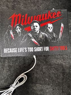 Milwaukee Horror Icons Graphic LED Lightbox