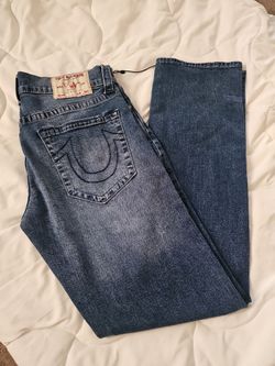 Mens True Religion Jeans Size 33 Relaxed Straight