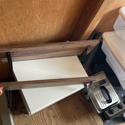 Two rustic shelves