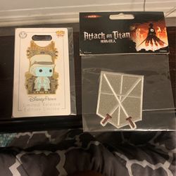 Disney Parks Pin And Attack On Titan Patch