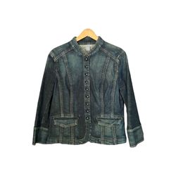 Ann Taylor Vintage Denim Blue Jean Jacket With - Size 10 EUC!