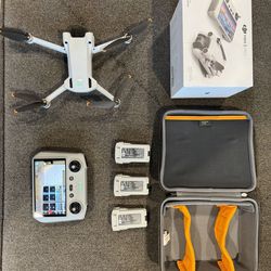 DJI Mini 3 Pro Drone Kit - Full screen Controller, 4 Extended Flight Batteries