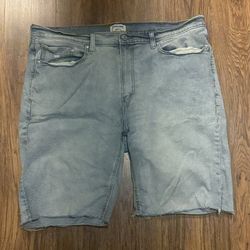 Denizen from Levi's Shorts Mens 38 Light Blue Denim Cutoff Frayed Hem Distressed