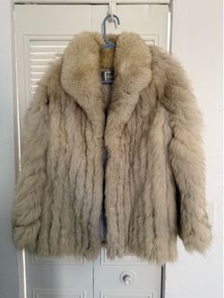 Vintage Saga Fox Women’s Luxury Fur Jacket Cream Size Medium