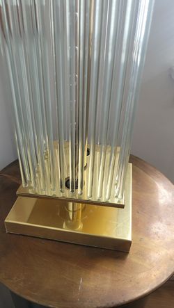 Glass rod sales table lamp