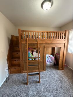 Custom loft playhouse bed
