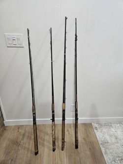Four Fishing Poles for Salmon