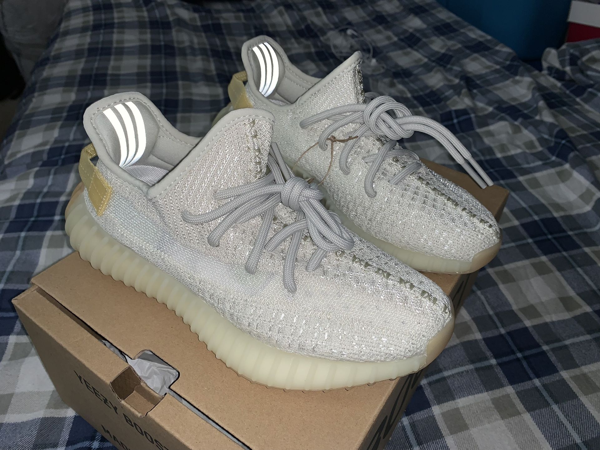 Komeri Card Blue Tint Yeezy 350 V2 Light Blue Adidas Yeezy Boost 350 V2 Ash  Blue