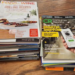 Assorted Magazines (mostly Food & Wine and Consumer Reports)