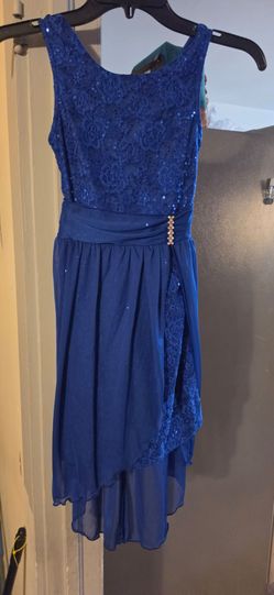 Royal Blue Lace Sequin Cocktail Dress