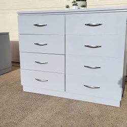 BEAUTIFUL GREY BLUE DRESSER CHEST SOLID WOOD  6 DRAWERS LIKE NEW! 36X20X50