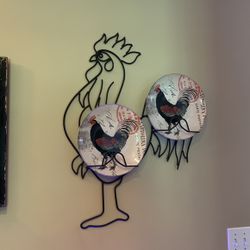 Country Cottage Rooster Wall Hanging 