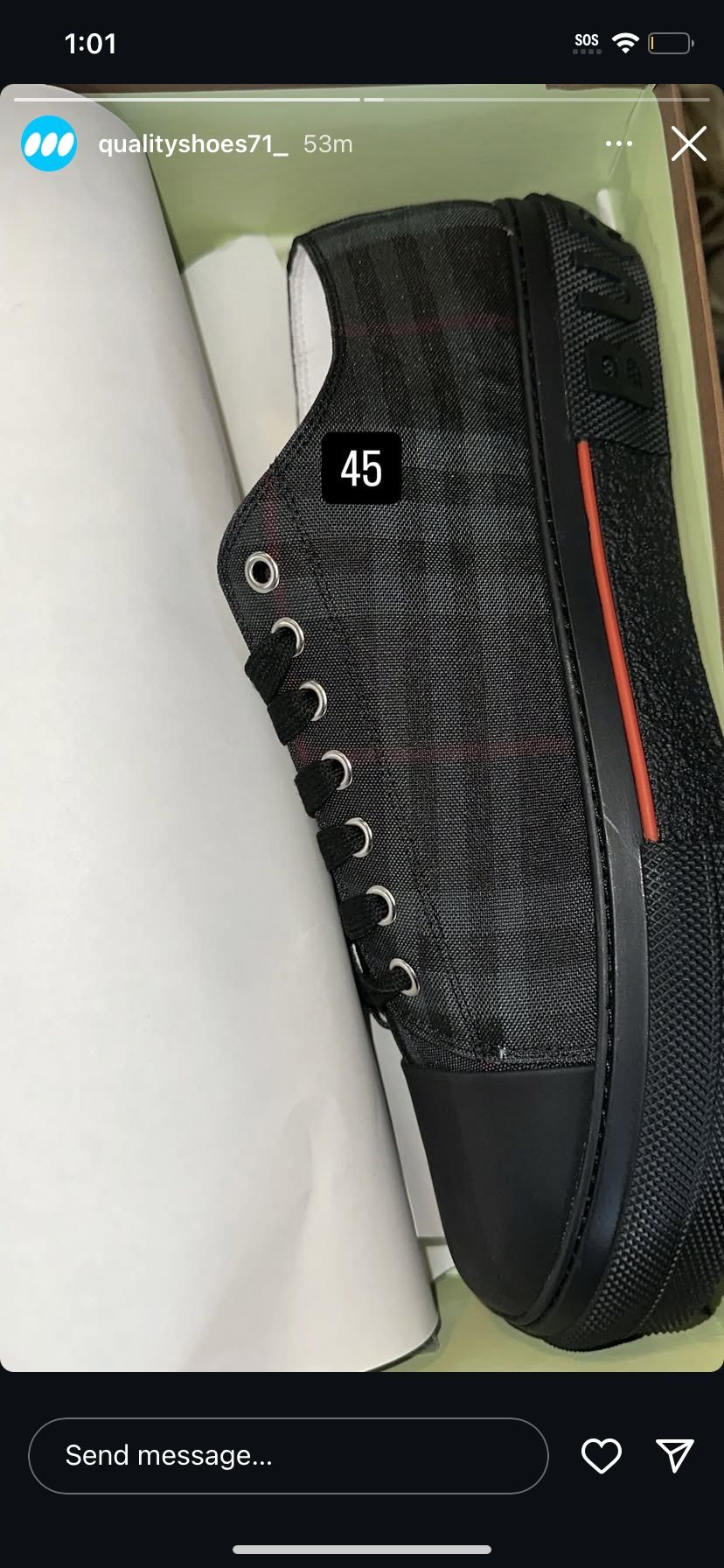 Burberry Black Converse