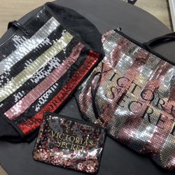 3-Piece Victoria Secret Tote and Wallet Bundle/Individually/ Barely Used