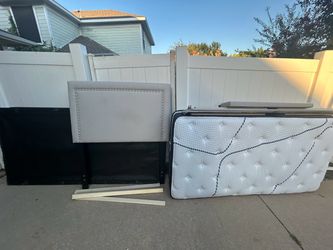 Twin bed with frame