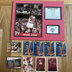 MICHAEL JORDAN trading Cards And Souvenir Photo Bundle