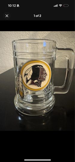 Vintage Washington Redskins Glass Beer/Stein Mug NFL Football Collectible