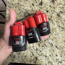 M12 Batteries with M12 Charger 