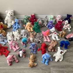 Beanie Babies Collection: 36 Total. Many Rare. $2000 Or Best Reasonable Offer. Smoke Free/animal Free/kid free Home. Stored In Plastic. Out to  Show.