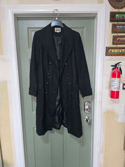 Converse One Star Black Long Wool Coat