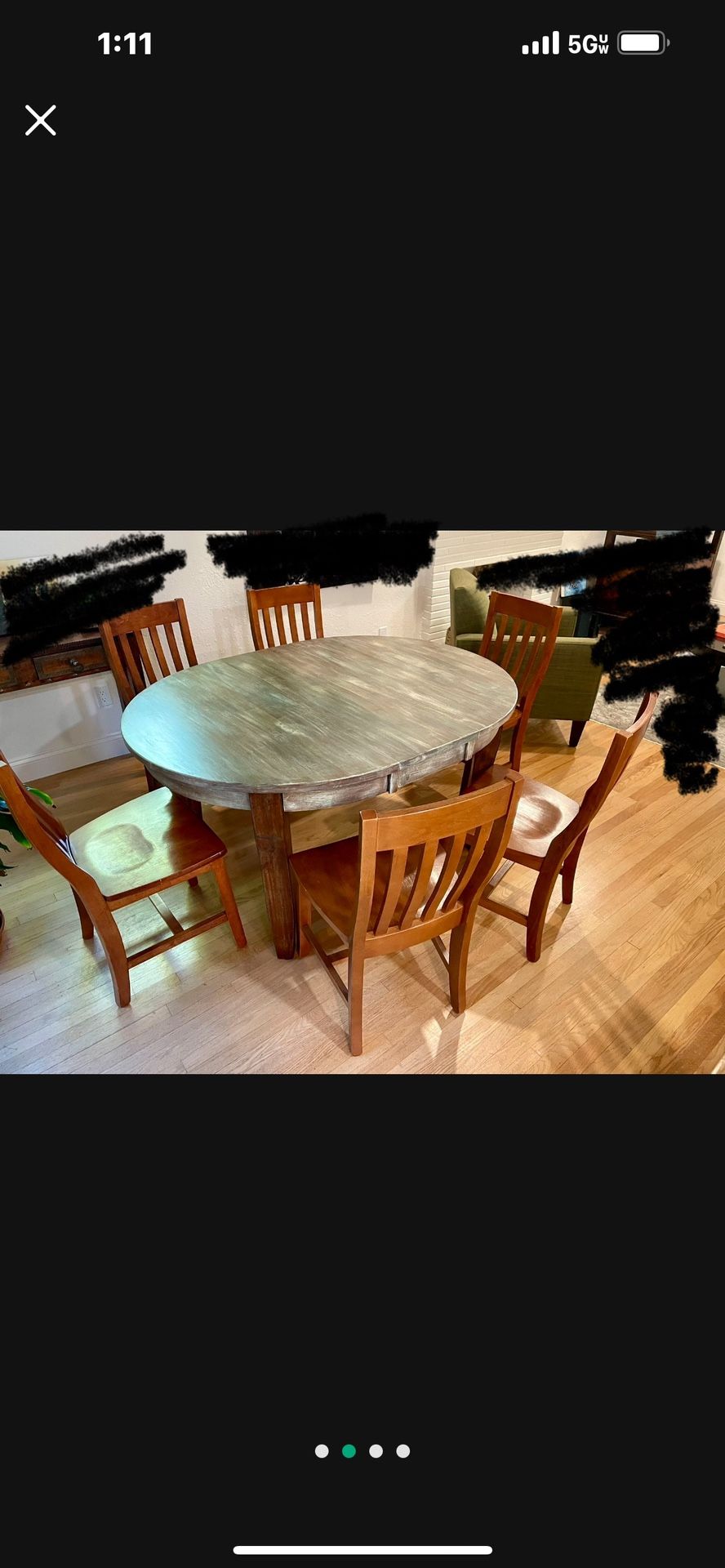 Dining Table +6 Chairs +2 Extensions
