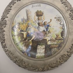 German Pewter Collector Plate