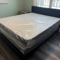 KING Size Bed Frame With Mattress New Bedroom Furniture BED Set King BED Frame MATTRESS And Boxspring 