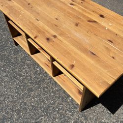 Wood Coffee Table With Cubby 