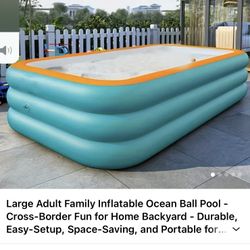 Large Pool, Inflatable Back Yard Family Fun 