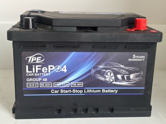 TPE Car Start-Stop Lithium Battery GROUP 48 12V 60AH Car Battery with 1100CCA – High-Performance Automotive Battery