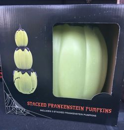 Stacked Frankenstein Pumpkins Halloween Decoration